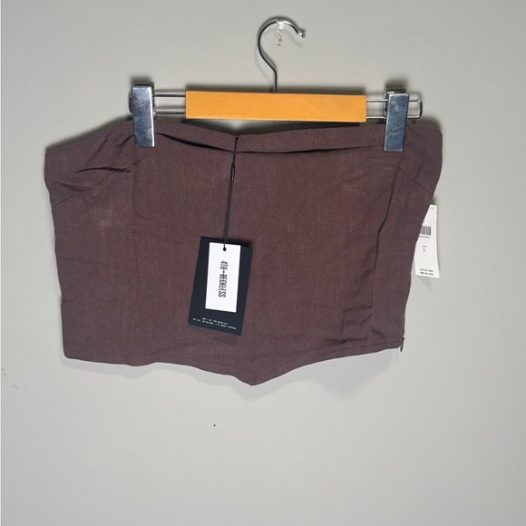 NWT ✨ Anthropologie 4th & Reckless Macie Linen-Blend Strapless Crop Top - Picture 3 of 10